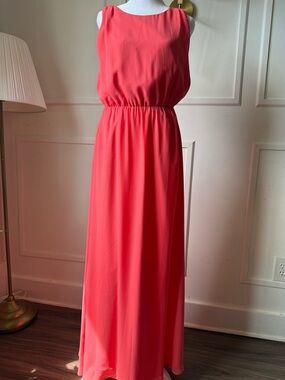 Joanna August Coral Sleeveless Maxi Dress